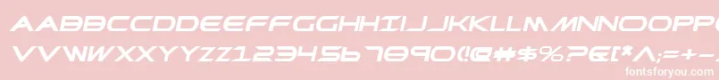 PrometheanBoldExpitalic-Schriftart – Weiße Schriften auf rosa Hintergrund