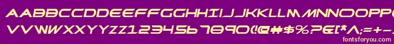 PrometheanBoldExpitalic Font – Yellow Fonts on Purple Background