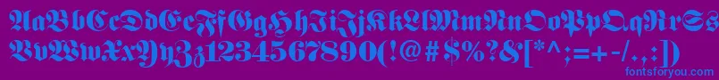 Frankenstein Font – Blue Fonts on Purple Background