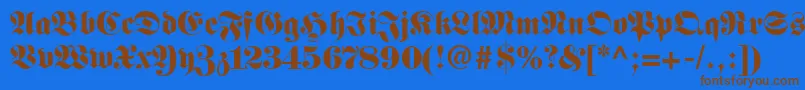 Frankenstein Font – Brown Fonts on Blue Background