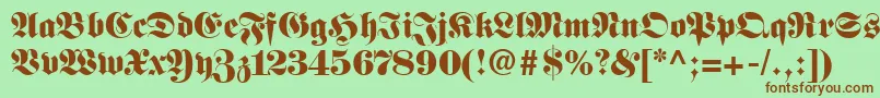 Frankenstein Font – Brown Fonts on Green Background