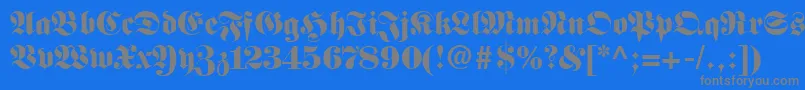 Frankenstein Font – Gray Fonts on Blue Background