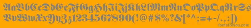 Frankenstein Font – Gray Fonts on Orange Background