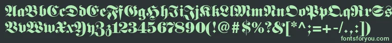 Frankenstein-fontti – vihreät fontit mustalla taustalla