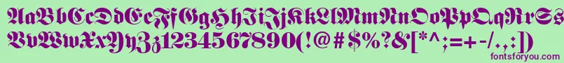 Frankenstein Font – Purple Fonts on Green Background