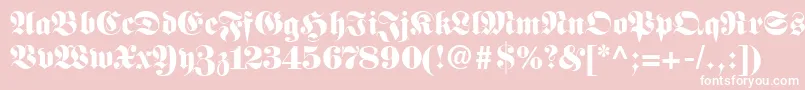 Frankenstein Font – White Fonts on Pink Background