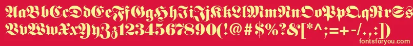 Frankenstein Font – Yellow Fonts on Red Background