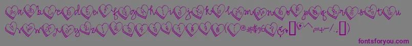 Candyheart Font – Purple Fonts on Gray Background