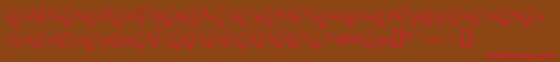 Candyheart Font – Red Fonts on Brown Background