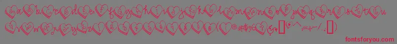 Candyheart Font – Red Fonts on Gray Background