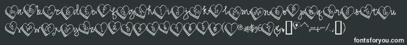 Police Candyheart – polices blanches sur fond noir