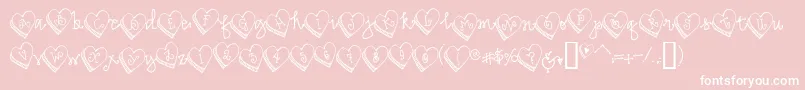 Candyheart-Schriftart – Weiße Schriften auf rosa Hintergrund