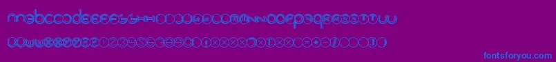 ModernRingflash Font – Blue Fonts on Purple Background