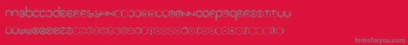 Fonte ModernRingflash – fontes cinzas em um fundo vermelho