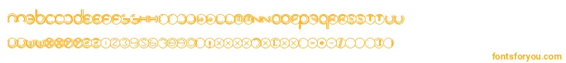 ModernRingflash-Schriftart – Orangefarbene Schriften