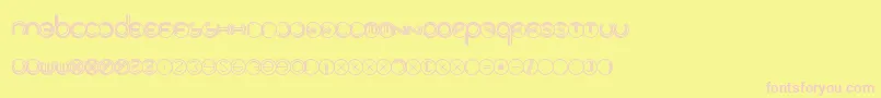 ModernRingflash Font – Pink Fonts on Yellow Background