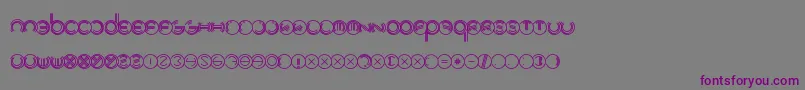 ModernRingflash Font – Purple Fonts on Gray Background