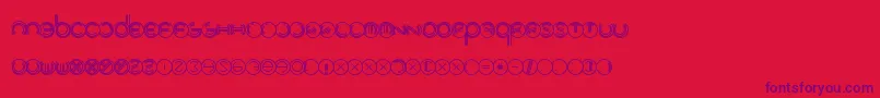 ModernRingflash Font – Purple Fonts on Red Background