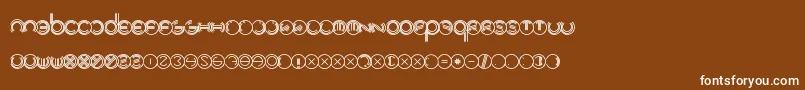 ModernRingflash Font – White Fonts on Brown Background