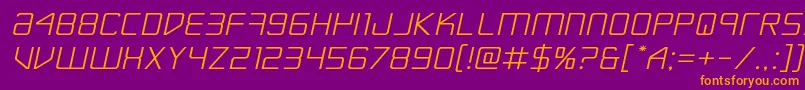 Escapeartistexpandsemital Font – Orange Fonts on Purple Background