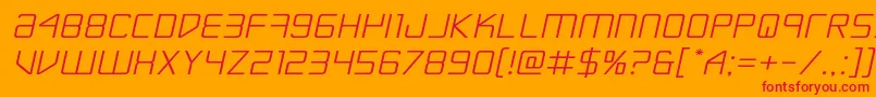 Escapeartistexpandsemital Font – Red Fonts on Orange Background