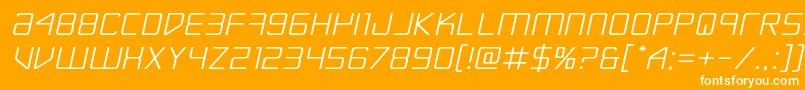 Escapeartistexpandsemital Font – White Fonts on Orange Background