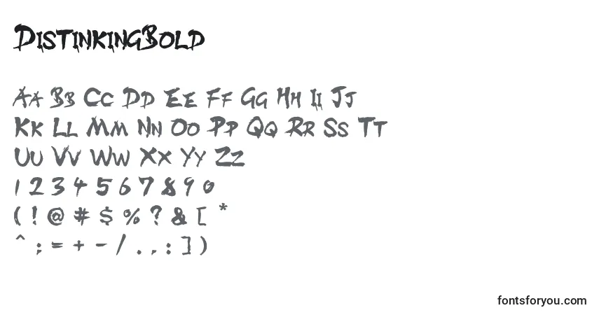 Schriftart DistinkingBold – Alphabet, Zahlen, spezielle Symbole