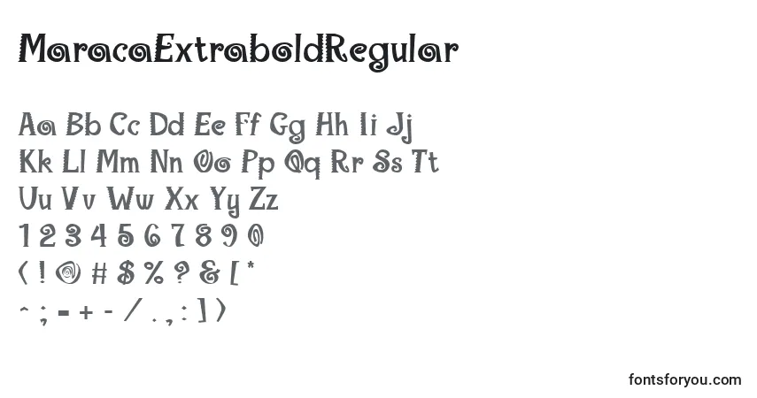 Police MaracaExtraboldRegular - Alphabet, Chiffres, Caractères Spéciaux