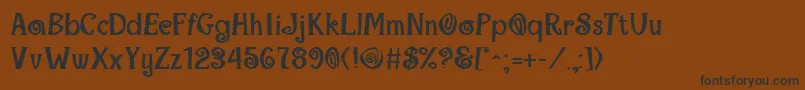 MaracaExtraboldRegular Font – Black Fonts on Brown Background
