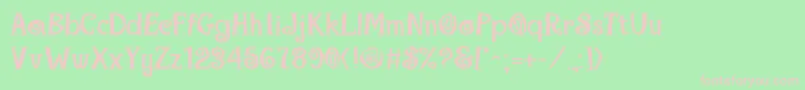 MaracaExtraboldRegular-Schriftart – Rosa Schriften auf grünem Hintergrund