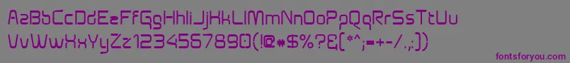 Шрифт Aunchanted ffy – фиолетовые шрифты на сером фоне