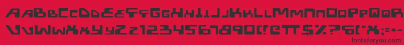 Xpede Font – Black Fonts on Red Background