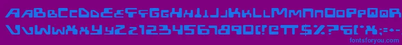 Xpede Font – Blue Fonts on Purple Background