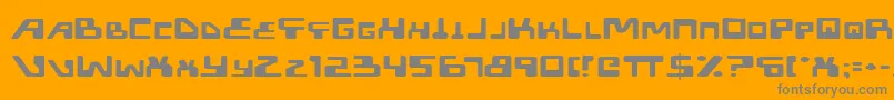 Xpede Font – Gray Fonts on Orange Background