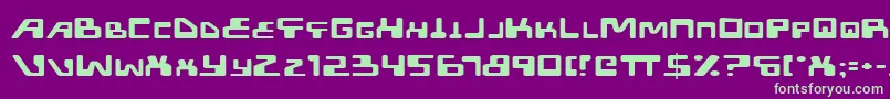 Шрифт Xpede – зелёные шрифты на фиолетовом фоне
