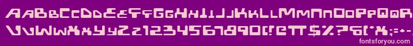 Xpede Font – Pink Fonts on Purple Background