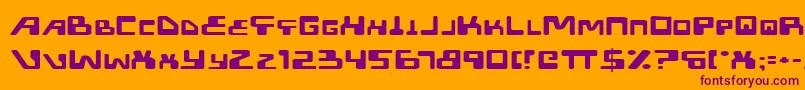 Xpede Font – Purple Fonts on Orange Background