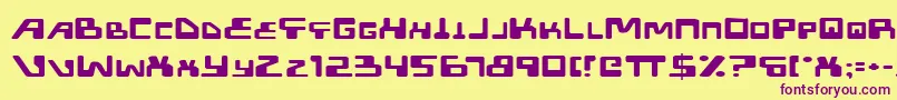 Xpede Font – Purple Fonts on Yellow Background