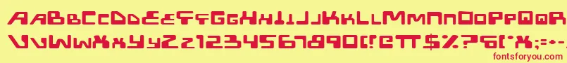 Xpede Font – Red Fonts on Yellow Background