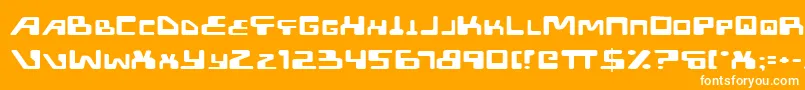Xpede Font – White Fonts on Orange Background