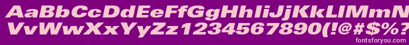 UniversltstdXblackexobl Font – Pink Fonts on Purple Background