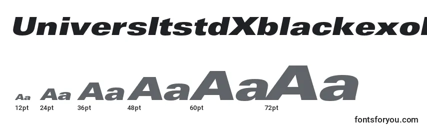 UniversltstdXblackexobl Font Sizes