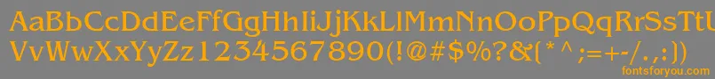 Agbenguiatcyr Book-Schriftart – Orangefarbene Schriften auf grauem Hintergrund