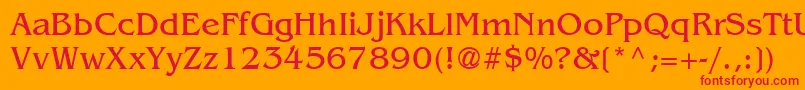 Agbenguiatcyr Book Font – Red Fonts on Orange Background