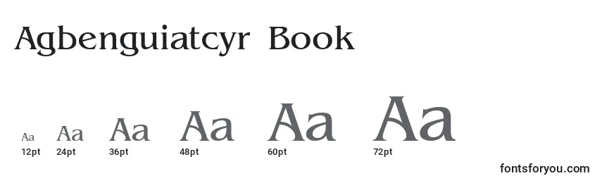 Größen der Schriftart Agbenguiatcyr Book