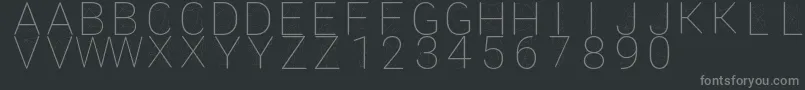 Amethyst-fontti – harmaat kirjasimet mustalla taustalla