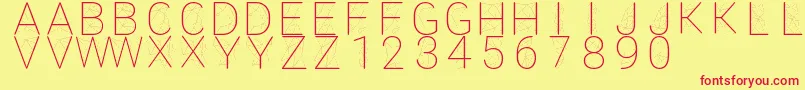 Amethyst-fontti – punaiset fontit keltaisella taustalla