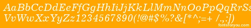 ExcelsiorCyrillicInclined Font – White Fonts on Orange Background