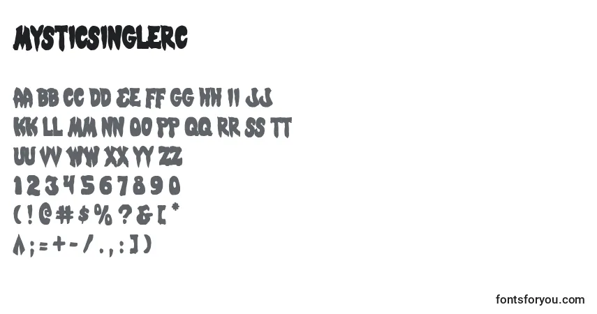 Mysticsinglerc Font – alphabet, numbers, special characters