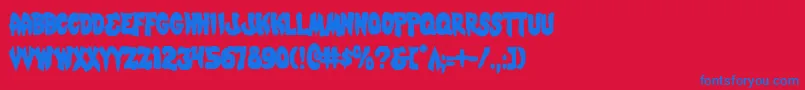 Mysticsinglerc Font – Blue Fonts on Red Background